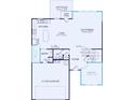 First floor plan showing layout of the kitchen, gathering room, library, cafe, entry and two car garage at 9508 Coast Laurel Nw Ave, Concord, NC 28027