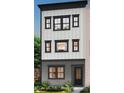Modern three-story home boasts vertical siding, dark window frames, and a welcoming front entrance at 305 Old Town Village Rd, Waxhaw, NC 28173