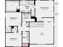 Second-floor plan includes a primary suite, three bedrooms, two bathrooms, a laundry, and a loft at 1439 Hubert Graham Way, Tega Cay, SC 29708