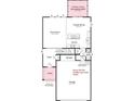 First floor floorplan featuring the garage, foyer, great room, casual dining area, kitchen, and powder room at 15212 Caspian Way, Charlotte, NC 28278
