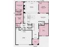 Detailed floor plan showcasing the layout of the home, including the kitchen, gathering room, and multi-gen suite at 3034 Tramore Dr, Harrisburg, NC 28075