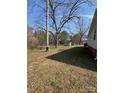 Large backyard with mature trees and a shed, offering plenty of space for outdoor enjoyment at 5949 Flat Creek Rd, Kershaw, SC 29067
