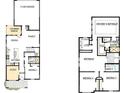 Detailed floor plan showcasing the layout of the first and second floors, including the location of the bedrooms and kitchen at 17018 Malone Ln, Mint Hill, NC 28227