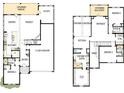This is a home floor plan showing the layout of rooms, garage, kitchen, bathrooms, and covered porch at 11212 Shreveport Dr, Huntersville, NC