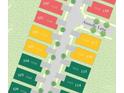 A community street map with lot numbers, trees, and corresponding street names at 11212 Shreveport Dr, Huntersville, NC