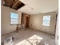 Bedroom under renovation featuring two windows allowing plenty of natural light at 1600 Julia Maulden Pl, Charlotte, NC 28206
