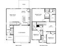 Detailed floor plan showcases the layout of the first and second floors at 5013 Poplin Vly, Cherryville, NC 28021