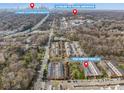 Aerial view of 1224 Green Oaks Ln, close to Plaza Midwood and Uptown Charlotte for convenient city access at 1224 Green Oaks Ln # I, Charlotte, NC 28205