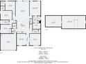 Detailed floor plan of a home with multiple bedrooms, a spacious living room, kitchen, and garage, plus a second floor at 11124 Chapeclane Rd, Charlotte, NC 28278