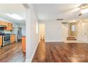 Spacious living area with hardwood floors, access to kitchen, stairs and bathroom at 1212 Shenandoah Cir, Rock Hill, SC 29730