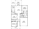 Detailed floor plan showcasing the layout of the home's kitchen, bedrooms, and living spaces at 2018 Mantle Ridge Dr, Indian Trail, NC 28079