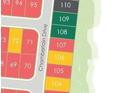 Close up view of a community map showing various property lot numbers and their color code at 7153 Chamberlain Dr, Harrisburg, NC 28075