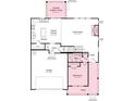Detailed floor plan of the first floor showcasing the layout of the kitchen, living area, and garage at 162 Holsworthy Dr, Mooresville, NC 28115