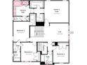 Second floor plan featuring four bedrooms, three bathrooms, a laundry room and a loft at 164 Holsworthy Dr, Mooresville, NC 28115