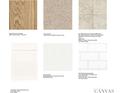 Selection of samples including flooring, carpet, tile, backsplash, and cabinets with color and pattern descriptions at 164 Holsworthy Dr, Mooresville, NC 28115