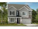 Charming two-story home with stone accents, covered porch, and attached garage at 173 Holsworthy Dr, Mooresville, NC 28115