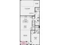 Detailed first-floor floor plan showcases kitchen, dining, gathering, and garage spaces at 3105 Beacon Heights Rd, Indian Land, SC 29707