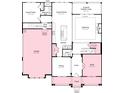 Detailed first floor plan displaying the layout with kitchen, dining, gathering room and covered outdoor living at 14703 Keyes Meadow Way, Huntersville, NC 28078