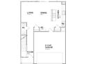 First floor plan featuring a living room, dining room, kitchen, two-car garage, and foyer at 5123 Izzo Ln, Charlotte, NC 28214