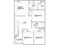 Second floor plan featuring the primary bedroom, three other bedrooms, two baths, and a loft at 5123 Izzo Ln, Charlotte, NC 28214