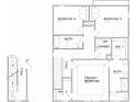 Layout of the second floor features bedrooms, bathrooms, and a laundry area at 5124 Izzo Ln, Charlotte, NC 28214