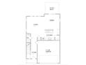 Layout of the first floor showcases an open-concept living space and convenient two-car garage at 5124 Izzo Ln, Charlotte, NC 28214