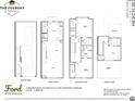 Detailed floor plan showcasing a 3-bedroom layout with a 2-car tandem garage and terrace for modern living at 1011 Carter Ave # 35, Charlotte, NC 28206