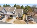 Aerial view of a townhome community featuring well-maintained landscaping and convenient parking at 1716 Hidden Creek Dr, Rock Hill, SC 29732