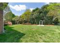 Expansive backyard featuring a well-manicured lawn and mature trees perfect for outdoor activities at 3304 Taviston Dr, Waxhaw, NC 28173