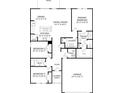 Layout of the home, featuring a kitchen, living room, bedrooms, bathrooms and a garage at 1048 Arundle Rd, Sherrills Ford, NC 28673