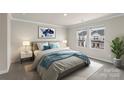 Comfortable bedroom with natural light, neutral tones, stylish furnishings, and a tranquil ambiance for restful nights at 104 Ciara Pl # B, Mooresville, NC 28117