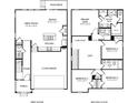 Floor plan showcasing the layout of the 4 bedroom, 2.5 bath home with a two-car garage at 1279 31St St, Conover, NC 28613