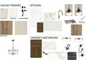 Samples of modern kitchen and bathroom finishes with contemporary lighting and hardware at 11209 Shreveport Dr, Huntersville, NC
