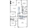 Detailed floorplan showcasing the layout of a two-car garage, kitchen, and bedrooms at 5301 Mint Harbor Way # 0315, Charlotte, NC 28269