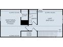 Detailed floorplan showcasing layout of an additional bedroom, bath and attic access at 5301 Mint Harbor Way # 0315, Charlotte, NC 28269