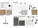 Detailed selection of designer finishes, including modern hardware, stylish flooring, and elegant lighting fixtures at 17022 Malone Ln, Mint Hill, NC 28227