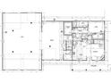 First floor plan with garage, kitchen, living room, and bedrooms at 109 Winners Cir # 1, Mooresville, NC 28117