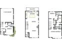 Detailed floor plan showcasing the layout with garage, kitchen, dining, and bedrooms at 1417 Lithium Ave, Charlotte, NC 28211