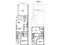 Detailed floorplan of the Merlot Model Home, showing the layout of the rooms on both floors at 19732-A School St, Cornelius, NC 28031
