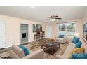 Staged living room with view to the kitchen and bar seating at 400 E 1St St, Cherryville, NC 28021