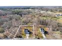 Aerial view of the property and surrounding area, showing proximity to neighborhood homes at 126 Orville Rd, Statesville, NC 28677