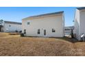 View of the backyard with an exterior door, showcasing the home's outdoor space at 8010 Bruce St, Charlotte, NC 28215