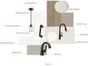Showcasing the main living flooring, whole house cabinetry, kitchen pendant lighting, and bathroom shower tile at 5719 Castlerea Dr, Charlotte, NC 28217