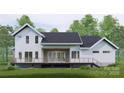 A cozy rear exterior view showing the deck and back of this beautiful new home at 1A Riverlane Rd, Rock Hill, SC 29730