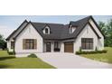 Beautiful white brick home featuring a three-car garage and well-manicured lawn at 2A Riverlane Rd, Rock Hill, SC 29730