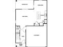 First floor floor plan featuring a kitchen, Gathering room, dining room, powder room, and two-car garage at 3527 Narrow Ln, Charlotte, NC 28215