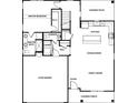 Layout of the first floor featuring a Gathering room, kitchen, dining room, and 2-car garage at 7205 Jerimoth Dr, Charlotte, NC 28215