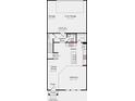 Layout of the first floor of the townhome showing kitchen, gathering room, dining room, half bath and 2-car garage at 8637 Miles Gap Rd, Indian Land, SC 29707