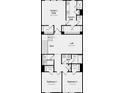 Layout of the second floor featuring three bedrooms, two baths, laundry room, and a loft at 8639 Miles Gap Rd, Indian Land, SC 29707