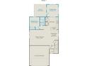 First floor blueprint featuring a 2 car garage, great room, kitchen, and bedroom at 13014 Garren View Ln # 306, Charlotte, NC 28278